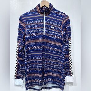 Helly Hansen Womens Fair Isle Nordic Print Long Sleeve Base Layer Top Size XL/TG